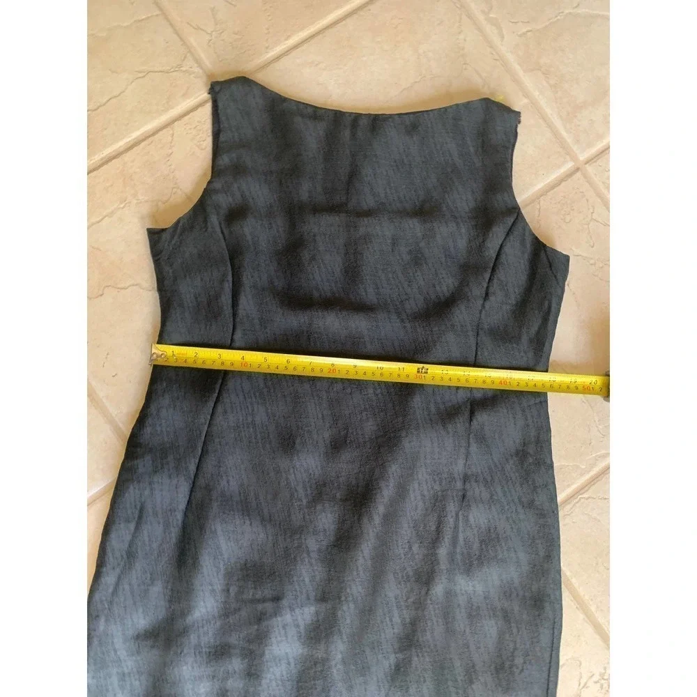 Emanuel Unargo Wool Blend Black Shift Dress Size 14 Petite